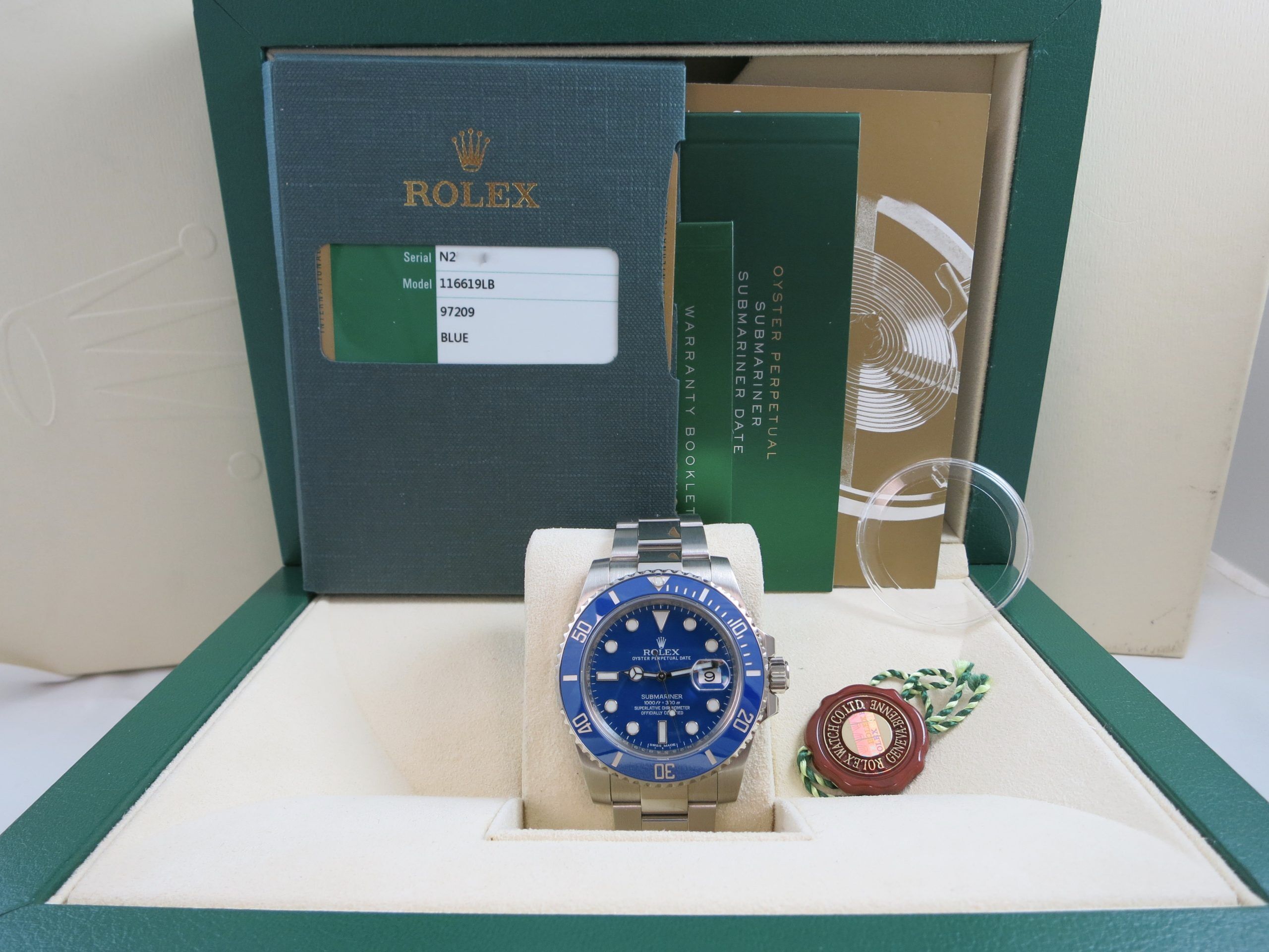Rolex Submariner Ceramic White Gold 116619LB Complete Set - Image 2