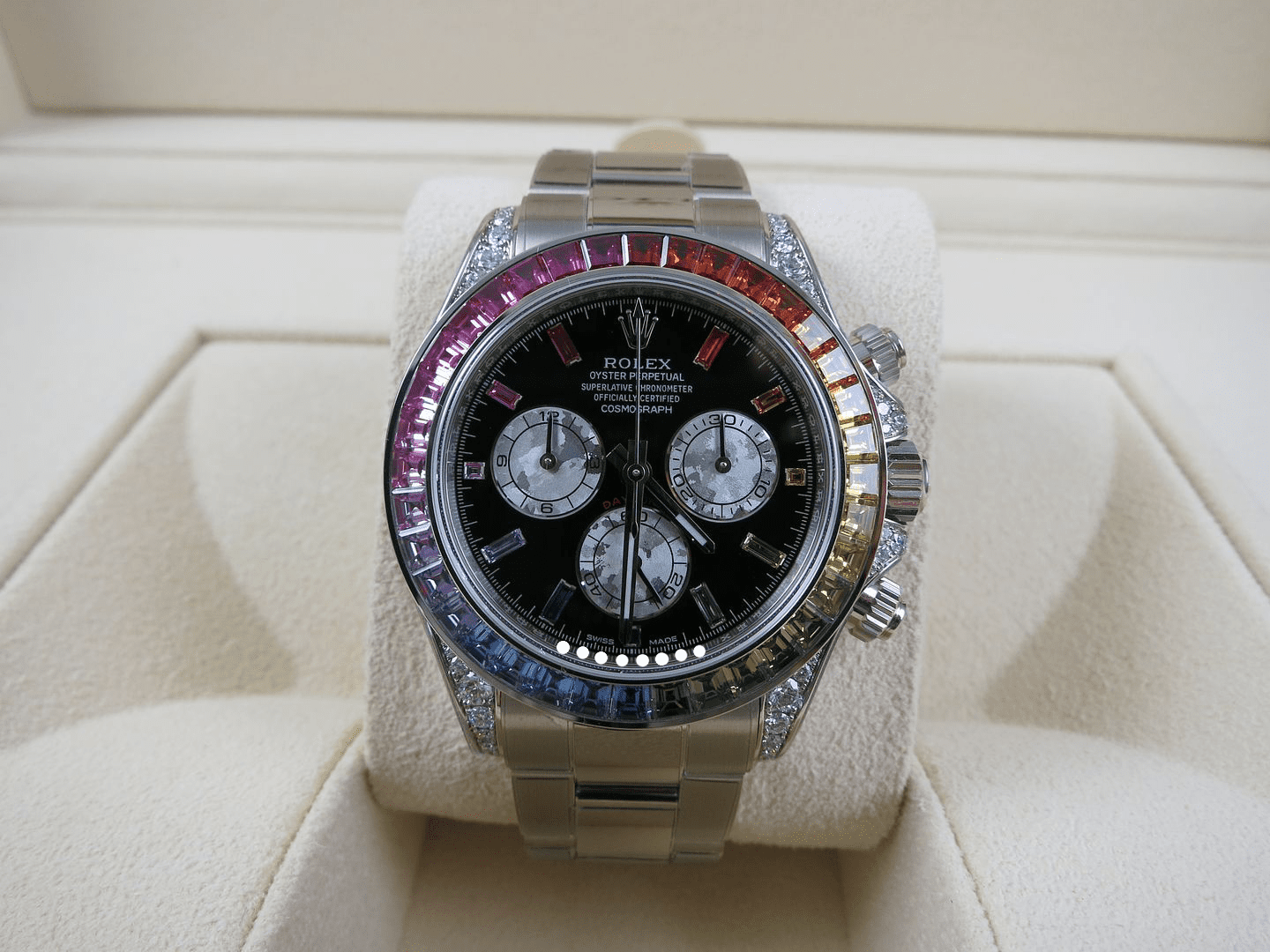 Rolex Rainbow Daytona White Gold 116599RBOW gen 2 Complete