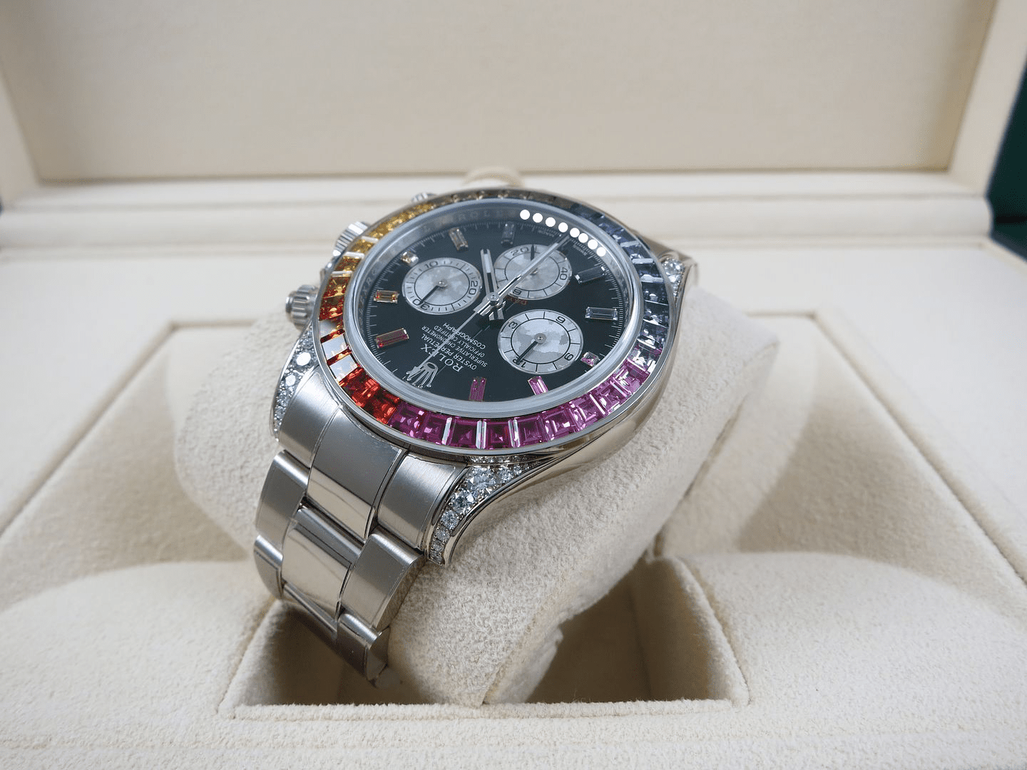Rolex Rainbow Daytona White Gold 116599RBOW gen 2 Complete - Image 4